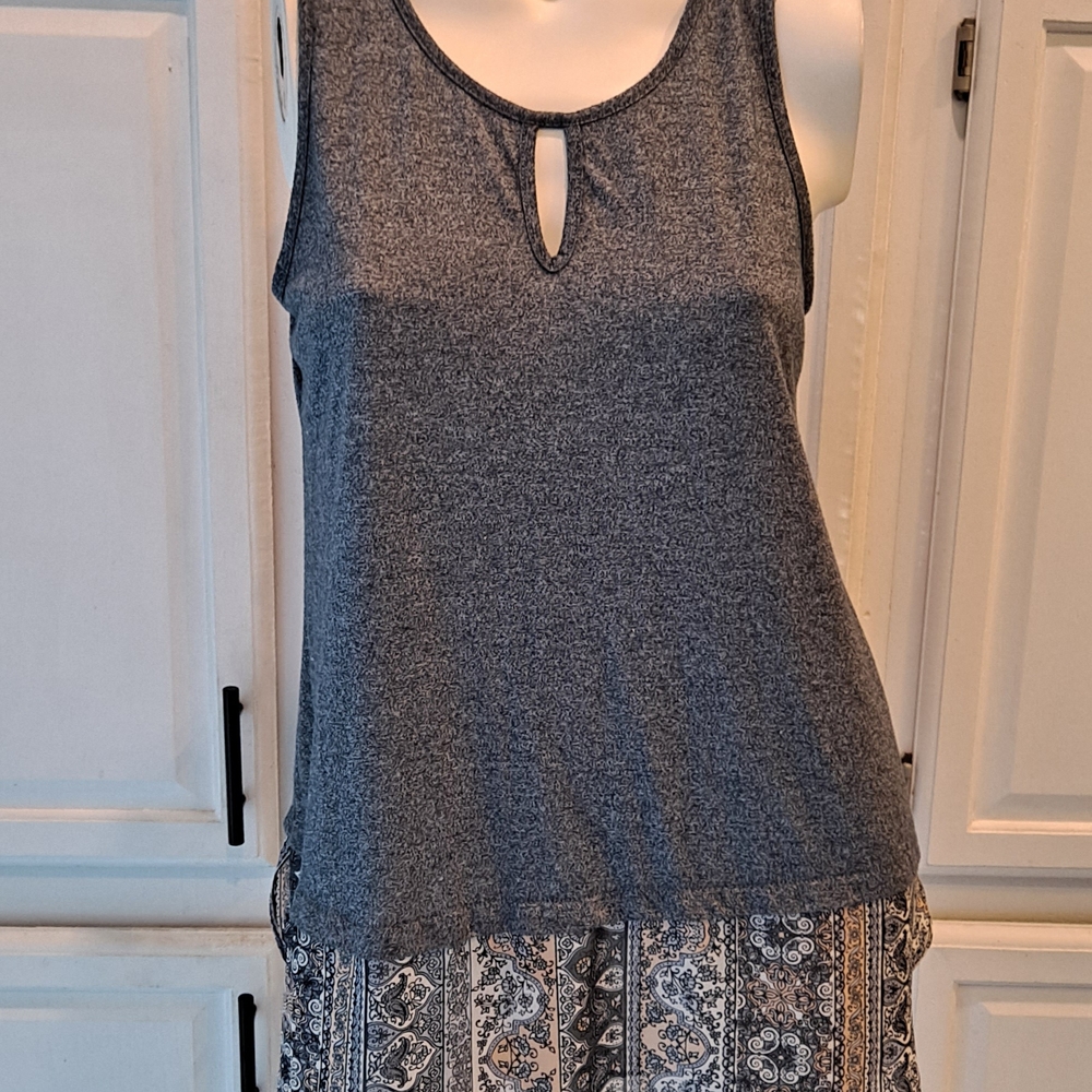 Altar'd State Charcoal Keyhole Tank Top